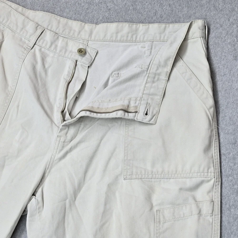 Polo Jeans Company Ralph Lauren Men Shorts 38 Beige Cargo Twill Field Y2K READ